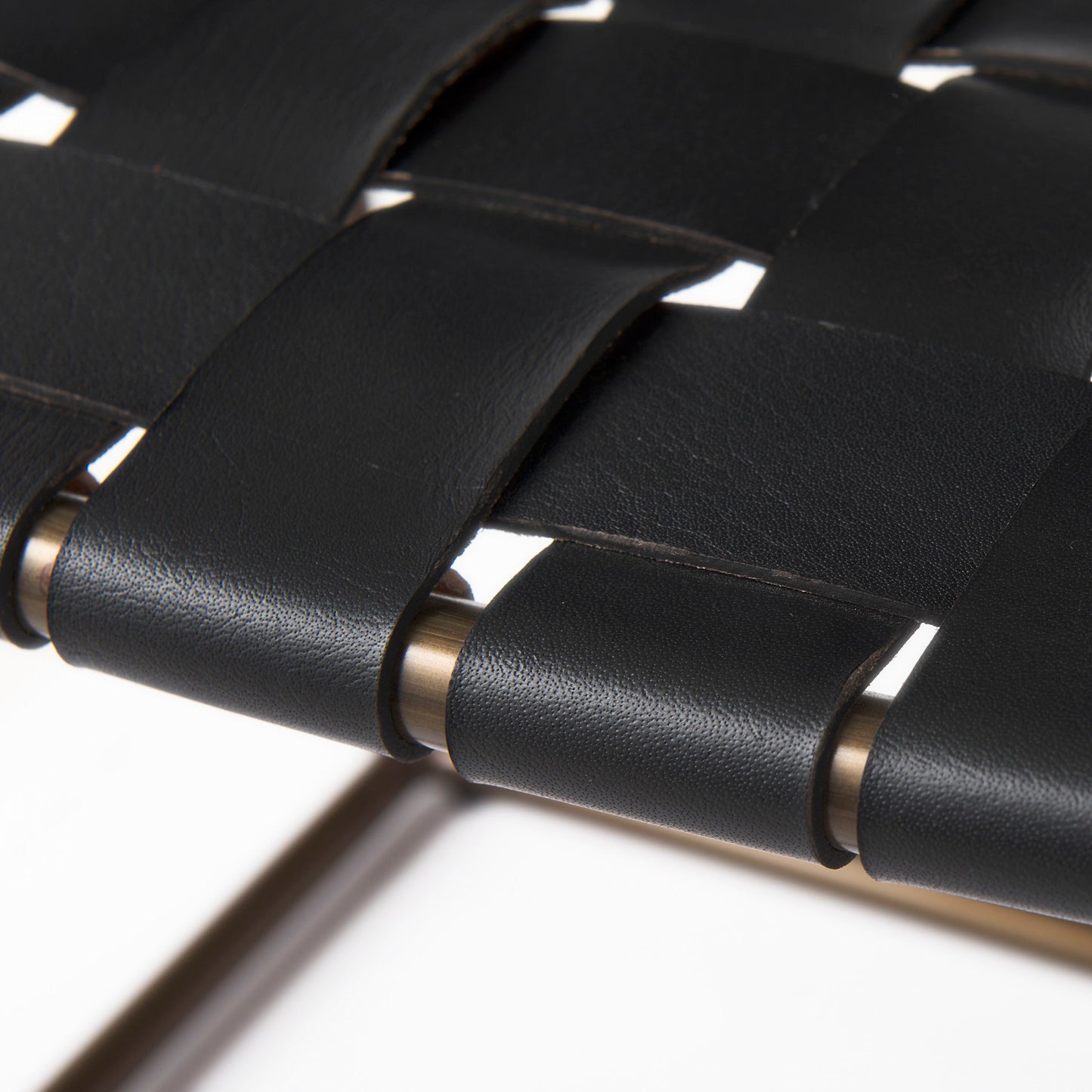 Clarissa Black Leather Stool