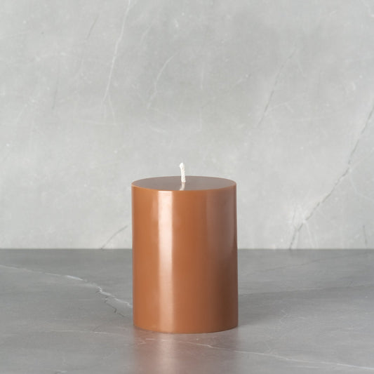 Prime Palm Wax Pillar Candle 3x4 - Toffee