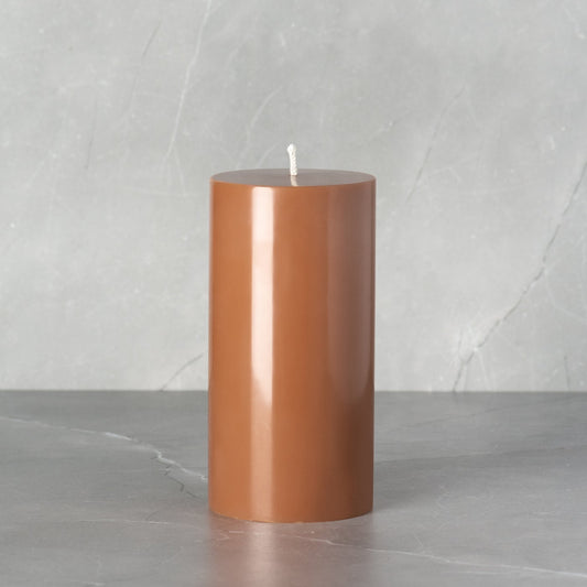 Prime Palm Wax Pillar Candle 3x6 - Toffee