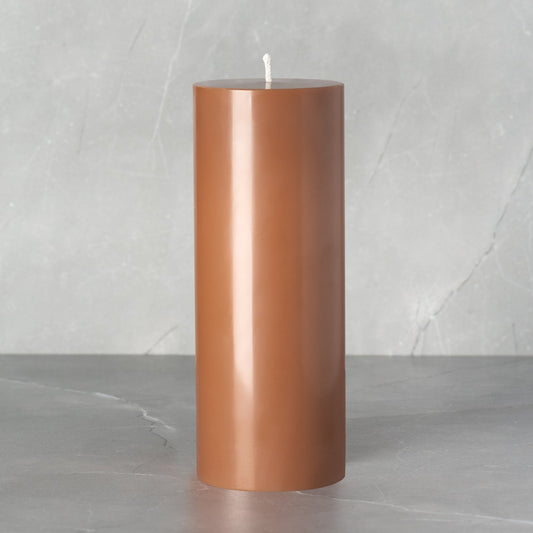 Prime Palm Wax Pillar Candle 3x8 - Toffee