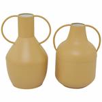 MTL VASES YLW S/2 14", 12"H