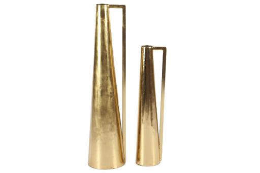 MTL GLD VASE S/2 17", 22"H