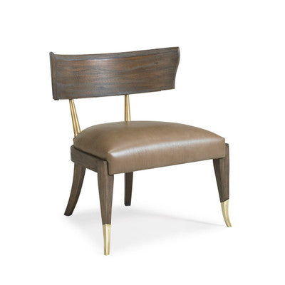 Brass Accented Klismos Chair