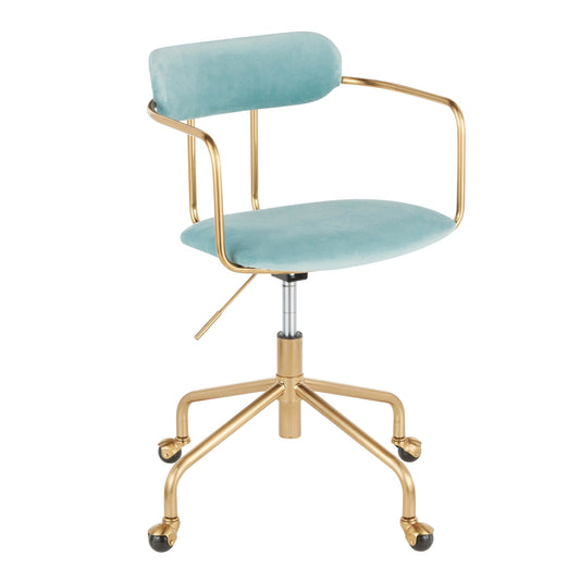 Demi Office Chair - Gold Metal