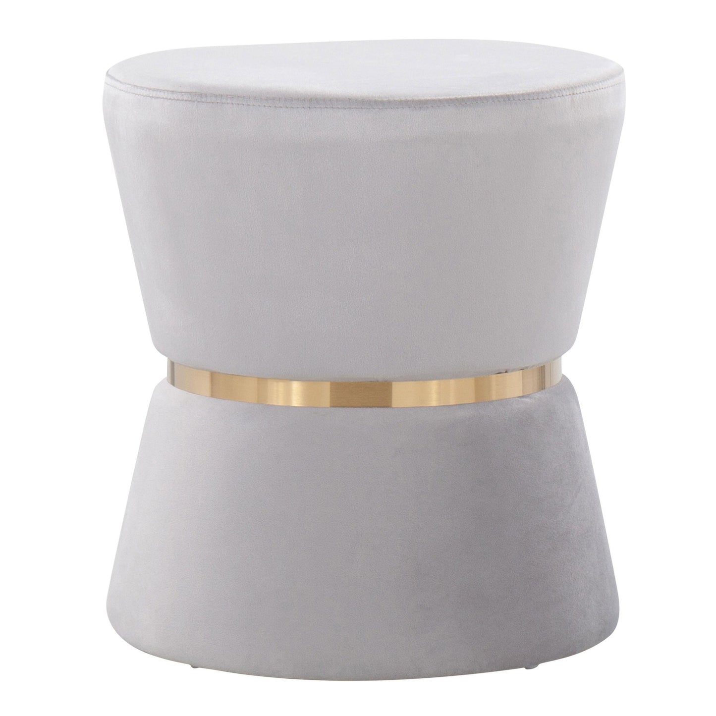 GEMMA OTTOMAN SILVER VELVET+ G