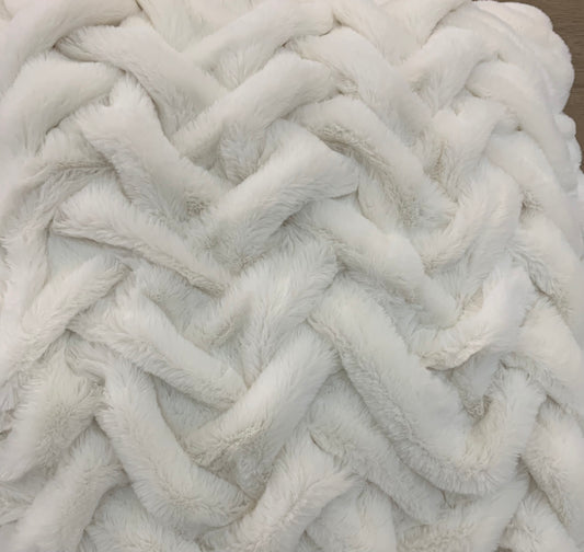 White Faux Fur Euro Sham Pillow