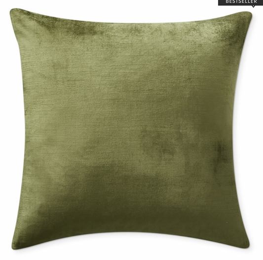 Green Velvet Euro Sham With Feather Insert