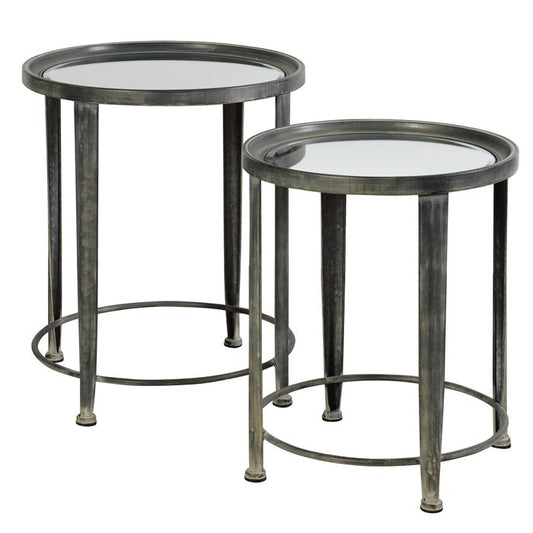 Galvanized Gray Side Table SMALL