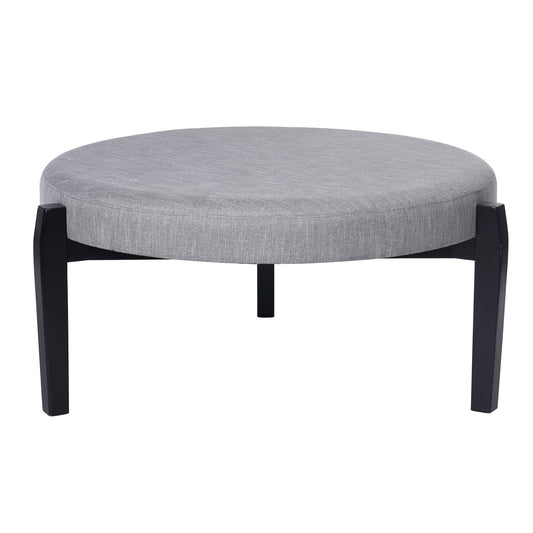 Light Gray Round Ottoman