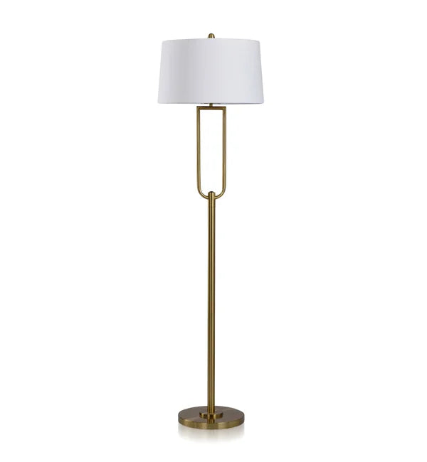 Polished Brass Metal Floor Lamp