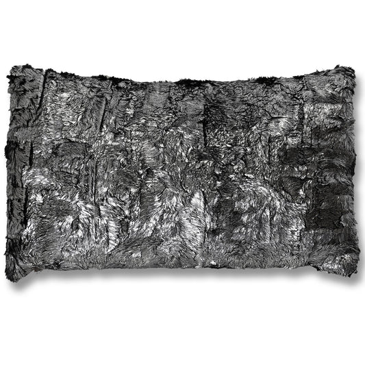 Shimmer Fur Silver Pillow