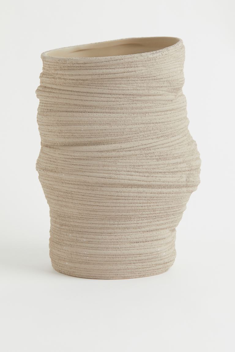 Asymmetric Stoneware Vase tall