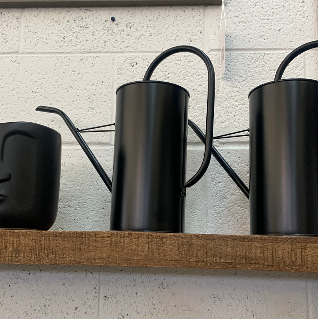 Black watering can