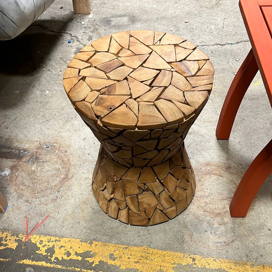 Wooden Puzzle Piece Side Table