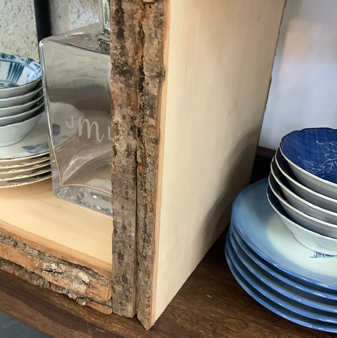 Untreated wood slabs