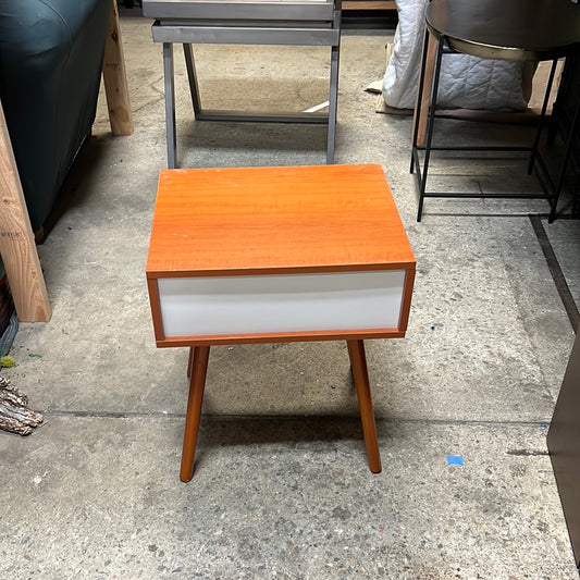 Orange/brown bed side table
