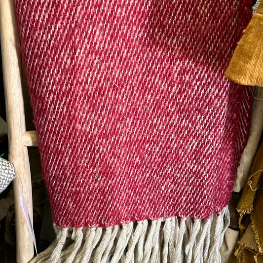 Woven throw blanket