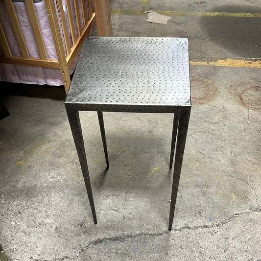Square Silver Side Table