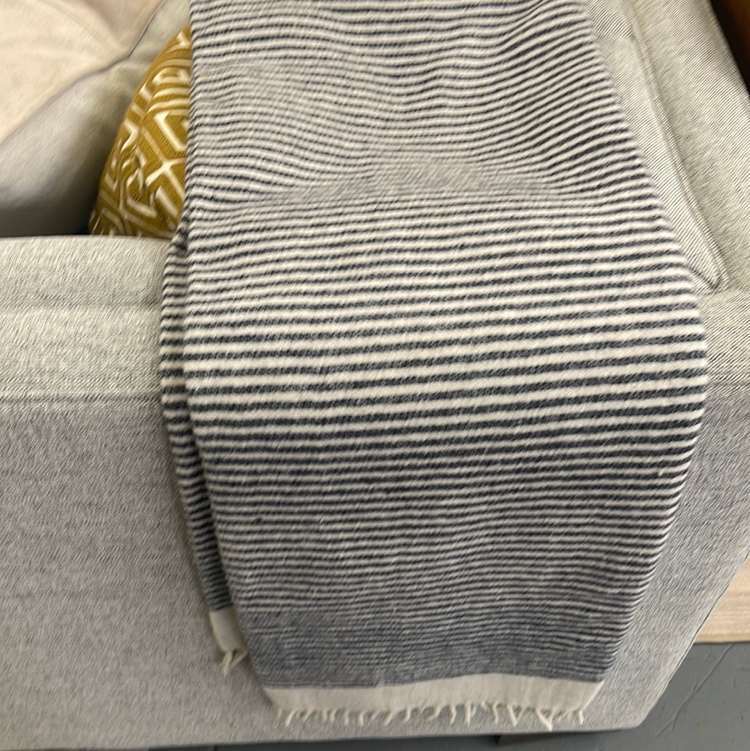 Stripped throw blanket