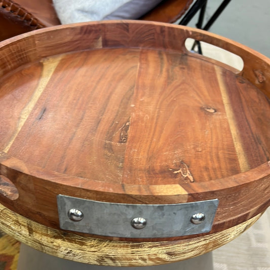 Studded Wood Tray