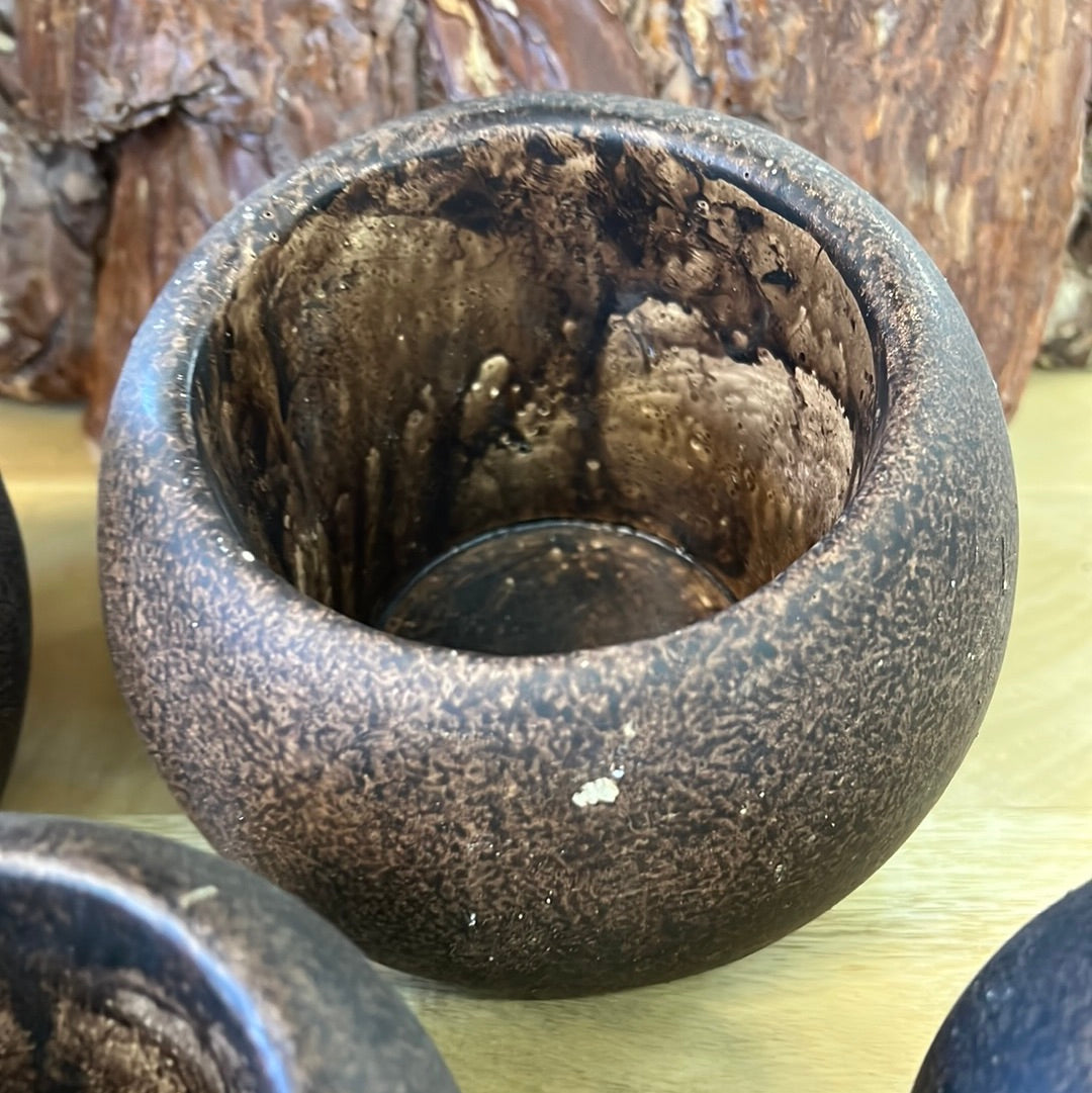 Dark Pebble Pot