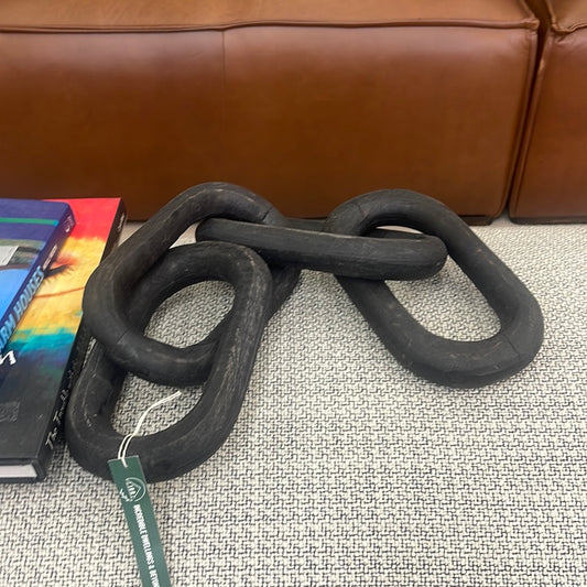 Black wood chain links