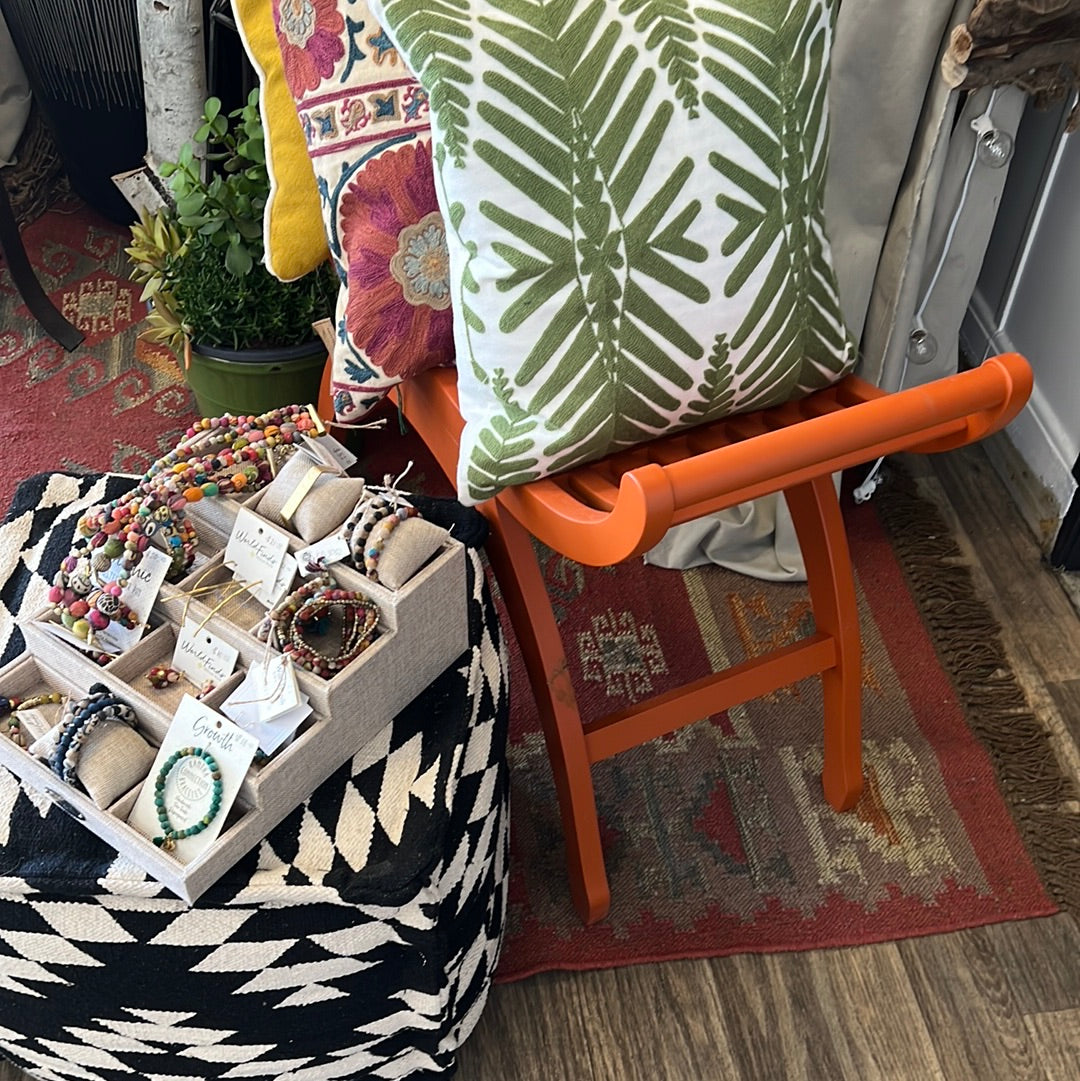 Orange Accent Bench