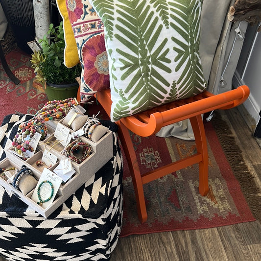 Orange Accent Bench