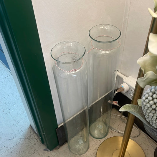 Tall glass vases