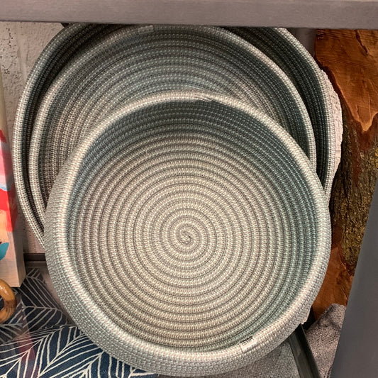 Woven baskets set of three
