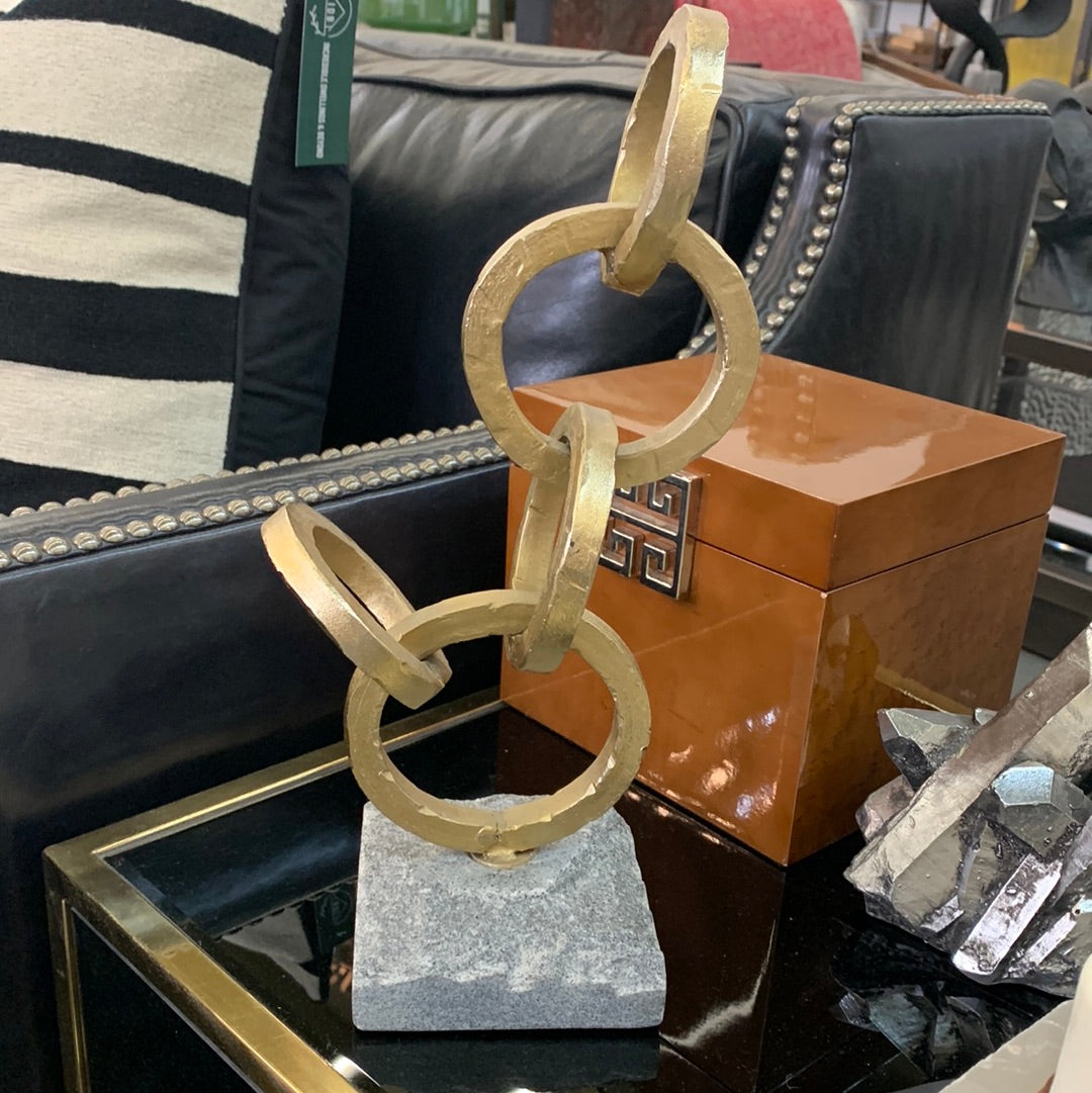 Gold ring sculpture