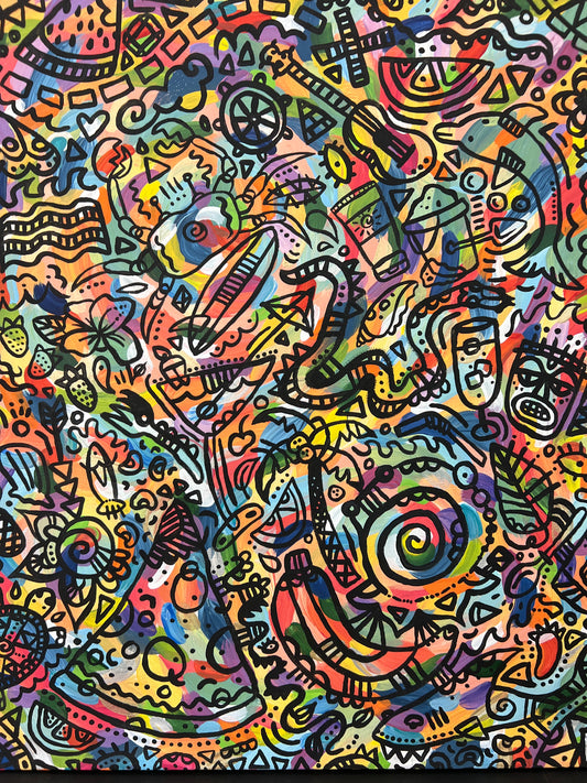 Doodle Canvas Art