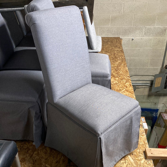 Gray Covered Dining Chair