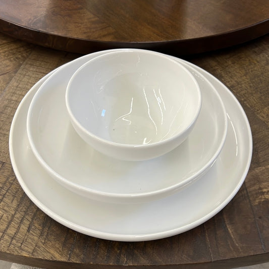 White Porcelain Dinnerware Set of 4