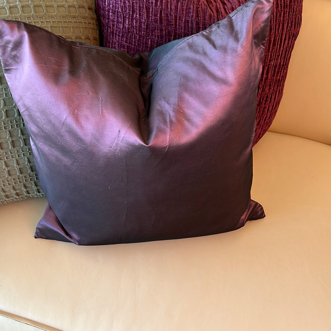 Purple throw pillow