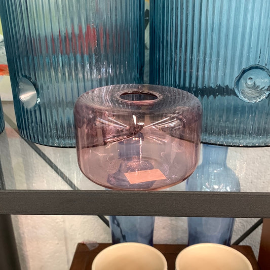 Colored glass jars small