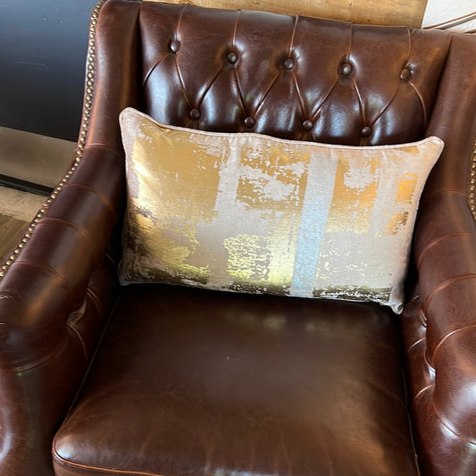 Gold painted pillow