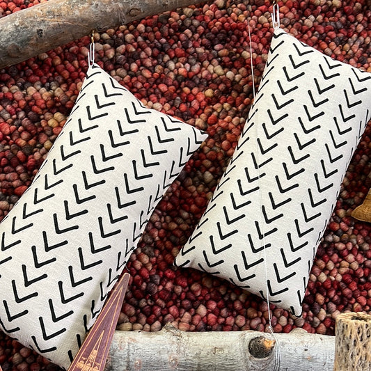 Chevron lumbar pillow
