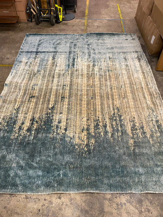 Large Blue and White 8x12 Area Rug
