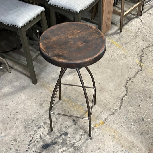 Brown circle bar stool