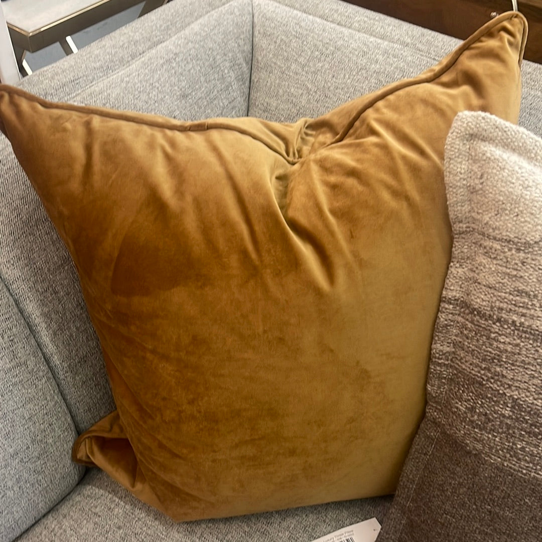 Brown velvet pillow