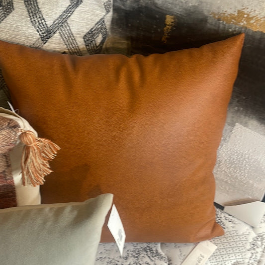 Leather pillow