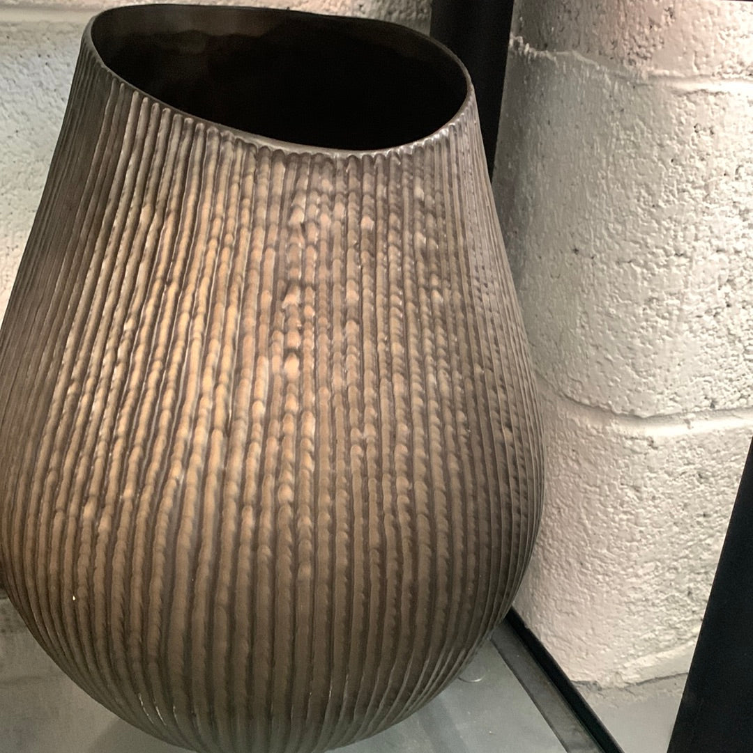 Bronze floppy vase large