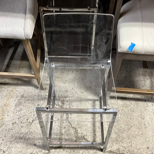 Acrylic and chrome counter stool