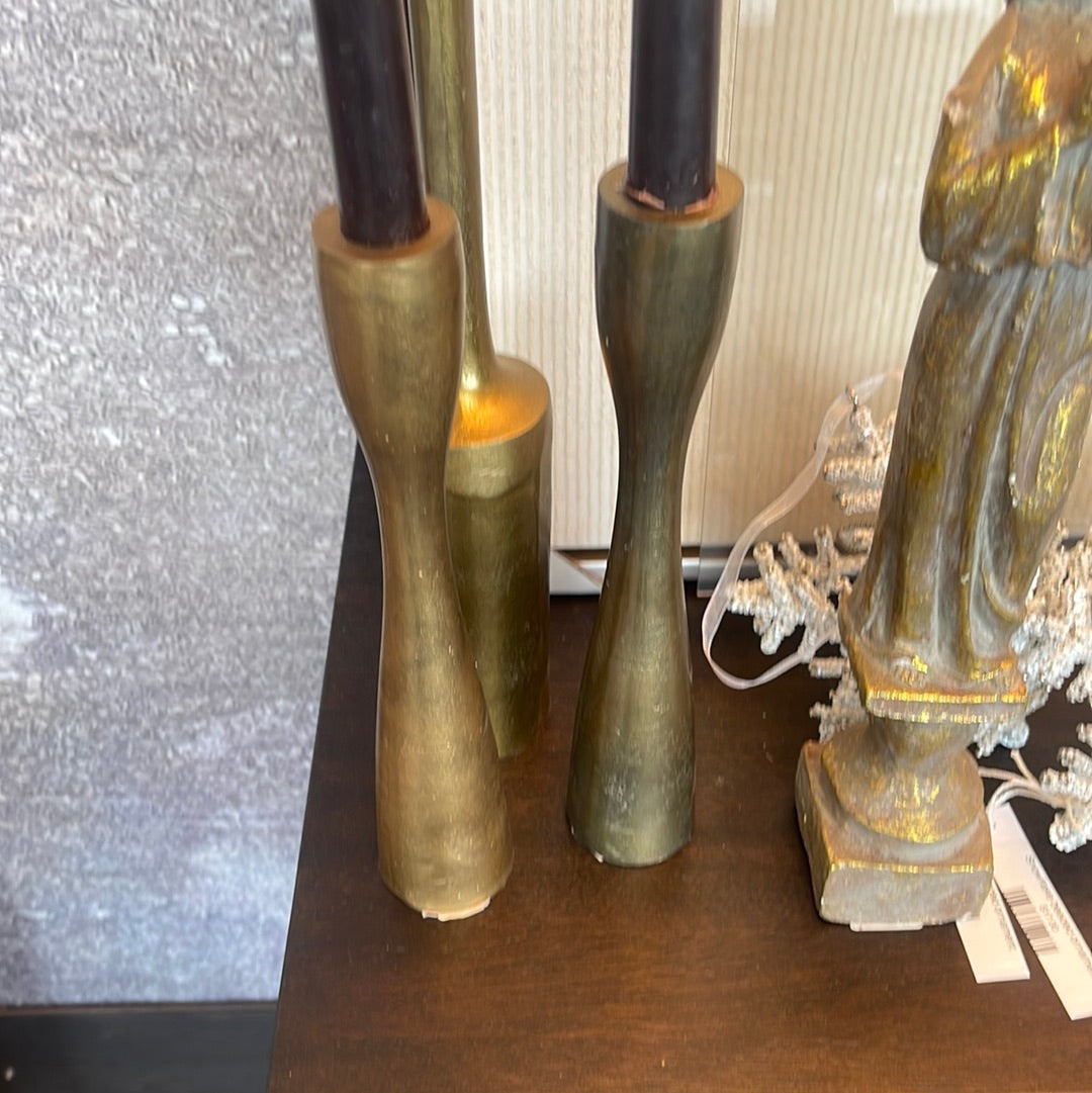Gold candle stick holder