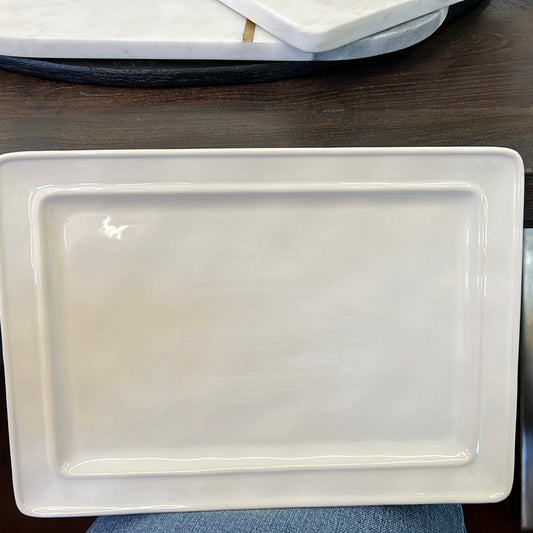 White Ceramic Platter Sm