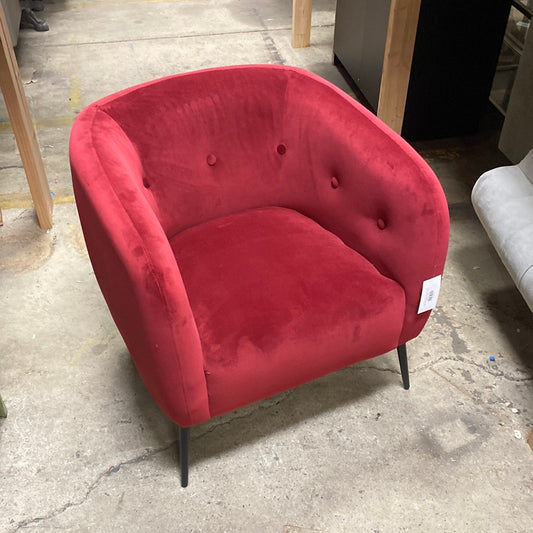 Ruby Red Velvet Side Chair