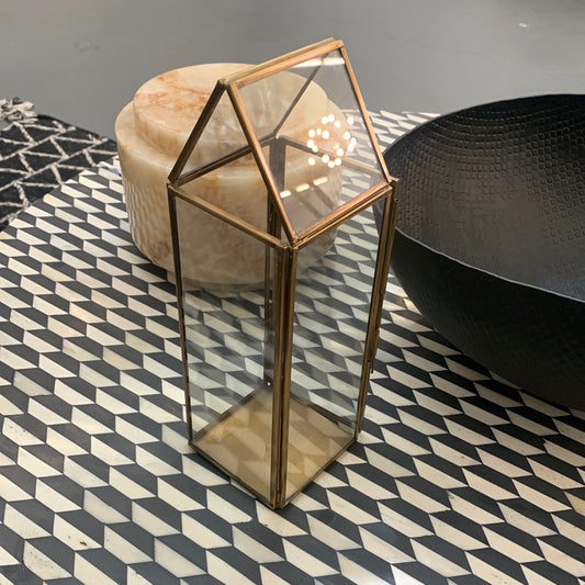 Glass/gold terrarium