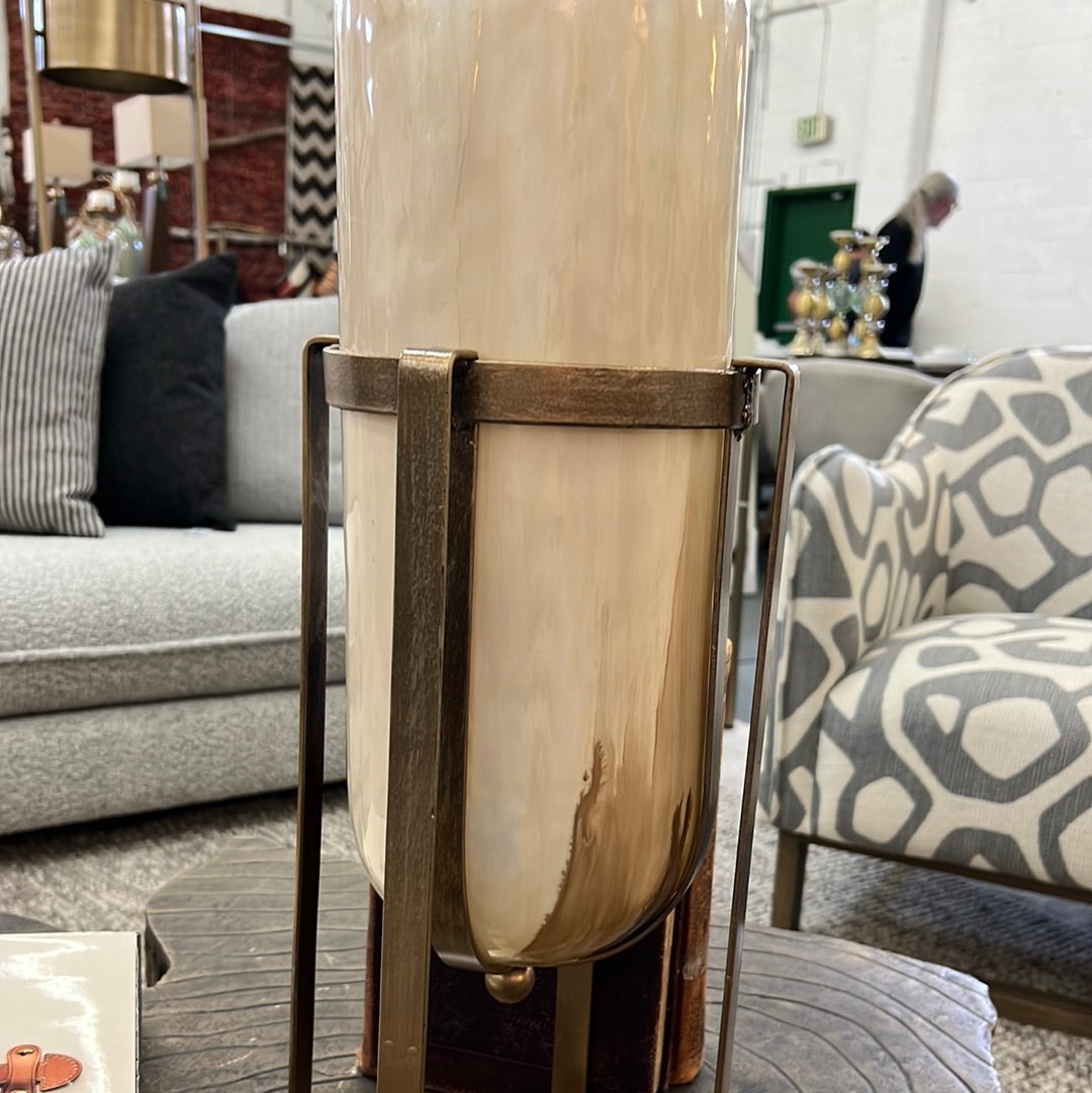 Cream and Gold Vase