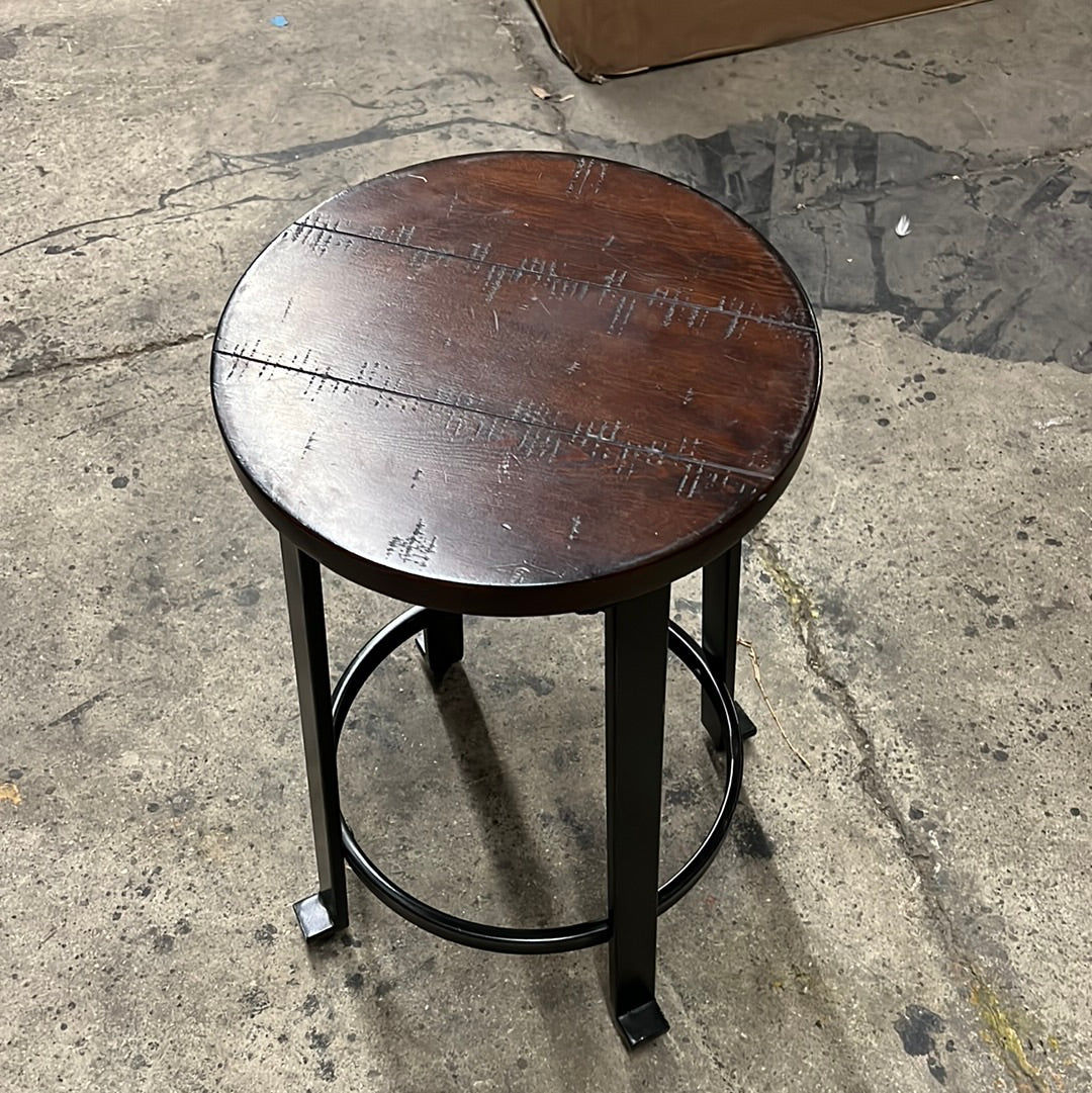 Brown circle counter stool